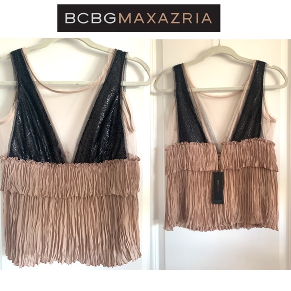 NWT💥HP🎉 BCBGMaxAzria Flirty Party Tank Top (XS) - Picture 1 of 8
